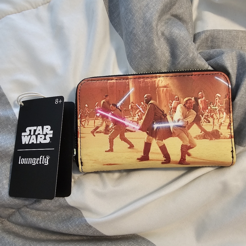 Loungefly Star Wars Wallet with Lightsaber Duel Design BNWT